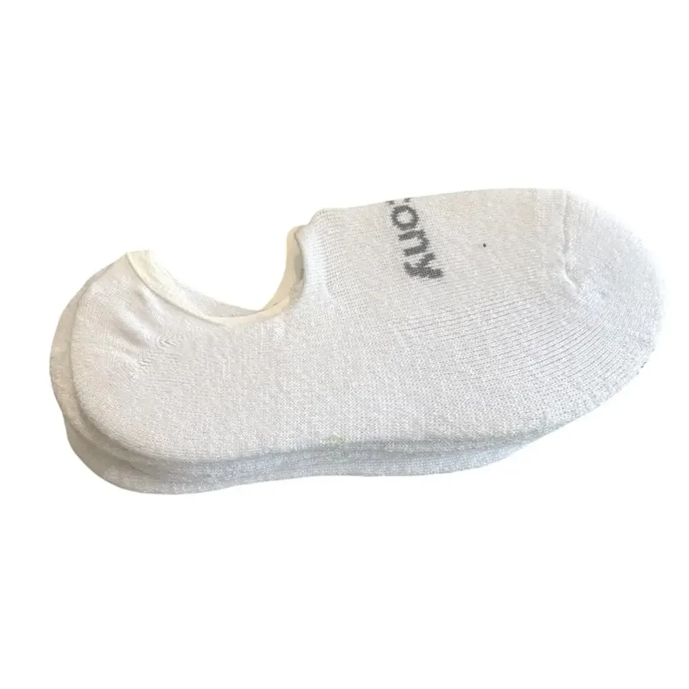 NEW Saucony Women’s No Show Cushioned Invisible Liner Socks White 5 Pairs